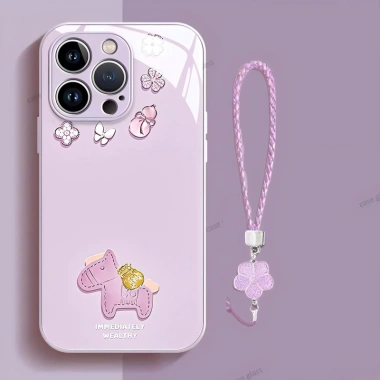 Ốp lưng iPhone 16/15Pro Green Pony phim hoạt hình, kính đẹp, dây đeo tay chống sốc tím - 106.012 VND 2 Ốp lưng iPhone 16/15Pro Green Pony phim hoạt hình, kính đẹp, dây đeo tay chống sốc tím - 106.012 VND 2
