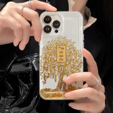 Ốp Lưng iPhone Tấn Tài Viền Thẳng Chống Sốc, Trong Suốt Bảo Vệ Camera - 15.900₫