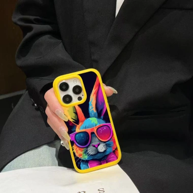 Ốp lưng iPhone Thỏ Doodle TPU mềm cho iPhone 16/15/14/13/12/11 Pro Max Giá chỉ 19.900đ 3
