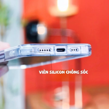 Ốp lưng iPhone trong suốt hít nam châm siêu chặt - viền silicon chống sốc, lưng nhựa cứng không ố, giá 129k 6