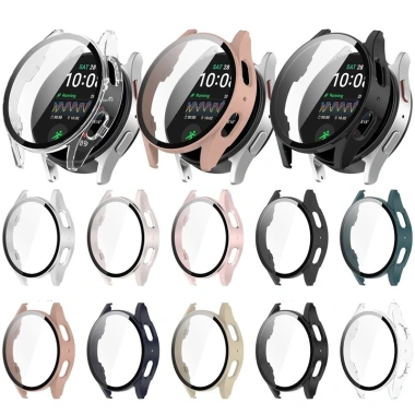Ốp Lưng PC Cứng và Kính Cường Lực cho Samsung Watch7 WatchFE 40-44mm Chống Vân Tay Trầy Xước Bảo Vệ Màn Hình
