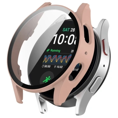 Ốp Lưng PC Cứng và Kính Cường Lực cho Samsung Watch7 WatchFE 40-44mm Chống Vân Tay Trầy Xước Bảo Vệ Màn Hình