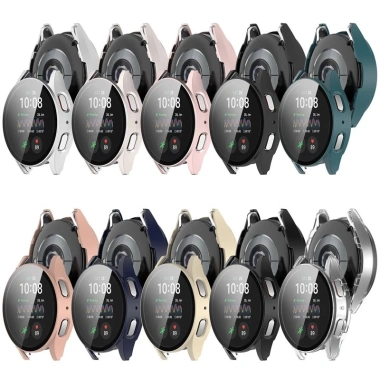 Ốp Lưng PC Cứng và Kính Cường Lực cho Samsung Watch7 WatchFE 40-44mm Chống Vân Tay Trầy Xước Bảo Vệ Màn Hình
