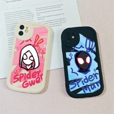 Ốp lưng Samsung Người Nhện Đôi Puff Silicone Mềm TPU, tương thích A02S A53 S20 S22, giá 39.900₫ 2