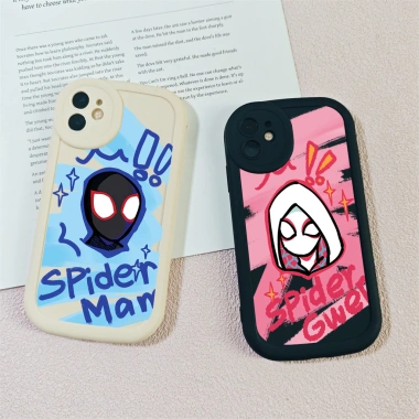 Ốp lưng Samsung Người Nhện Đôi Puff Silicone Mềm TPU, tương thích A02S A53 S20 S22, giá 39.900₫ 4
