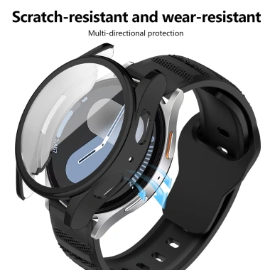 Ốp lưng silicon TPU, dây đeo cho Samsung Galaxy Watch 7 40/44mm, bảo vệ màn hình, phụ kiện