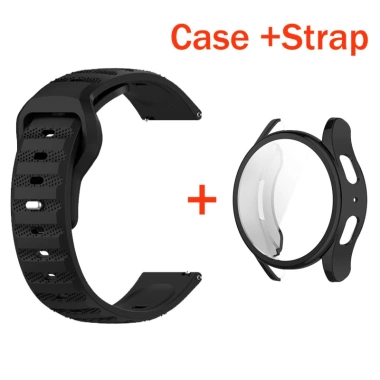 Ốp lưng silicon TPU, dây đeo cho Samsung Galaxy Watch 7 40/44mm, bảo vệ màn hình, phụ kiện