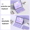 Ốp Lưng Tháo Rời Vivo Pad SE 12.3 5 Pro 2.025 13 inch Pad3 Pro IQOO Pad2 Pro – Flip Stand, Bàn Phím, Trackpad, Capkey Tròn 2