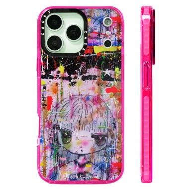 Ốp lưng treo tường Graffiti Girl - Vỏ sạc không dây cho iPhone 12‑17, mềm, chống sốc 6