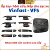 Ốp nắp sạc và tay nắm cửa Vinfast VF5 Herio Green - Nhựa ABS vân carbon cao cấp, giảm giá 159.000₫
