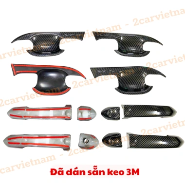 Ốp nắp sạc và tay nắm cửa Vinfast VF5 Herio Green - Nhựa ABS vân carbon cao cấp, giảm giá 159.000₫