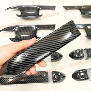 Ốp nắp sạc và tay nắm cửa Vinfast VF5 Herio Green - Nhựa ABS vân carbon cao cấp, giảm giá 159.000₫