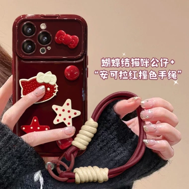 Ốp Silicon Hello Kitty Cửa Sổ Lớn Chống Sốc cho iPhone13/14/15 Pro