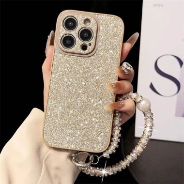 Ốp Silicon Lấp Lánh Kim Cương Giả cho iPhone 16/15/14/13/12/11 Pro X xs Max Xr 15Plus 16Plus - Bảo Vệ Mềm Thả Mặt Sau