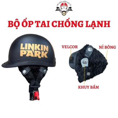 Ốp tai nỉ bông ấm áp, chống lạnh cho mũ bảo hiểm xe máy nửa đầu - 47.500đ