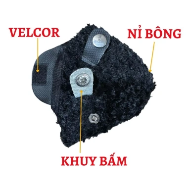 Ốp tai nỉ bông ấm áp, chống lạnh cho mũ bảo hiểm xe máy nửa đầu - 47.500đ 4 Ốp tai nỉ bông ấm áp, chống lạnh cho mũ bảo hiểm xe máy nửa đầu - 47.500đ 4