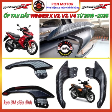 Ốp Tay Dắt, Bọc Mũi Dè Vân Carbon cho Winner X V2/V3 2.019-2.025 - Nhựa ABS Cao Cấp, Lắp Zin 4 Ốp Tay Dắt, Bọc Mũi Dè Vân Carbon cho Winner X V2/V3 2.019-2.025 - Nhựa ABS Cao Cấp, Lắp Zin 4