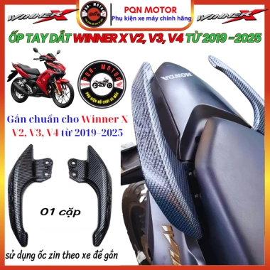 Ốp Tay Dắt, Bọc Mũi Dè Vân Carbon cho Winner X V2/V3 2.019-2.025 - Nhựa ABS Cao Cấp, Lắp Zin