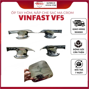 Ốp Tay Nắm Cửa, Hõm Cửa, Ốp Nắp Sạc Vinfast VF5 Nhựa ABS Mạ Crom Cao Cấp - 125.000₫ (Giá gốc 152.500₫) Ốp Tay Nắm Cửa, Hõm Cửa, Ốp Nắp Sạc Vinfast VF5 Nhựa ABS Mạ Crom Cao Cấp - 125.000₫ (Giá gốc 152.500₫)