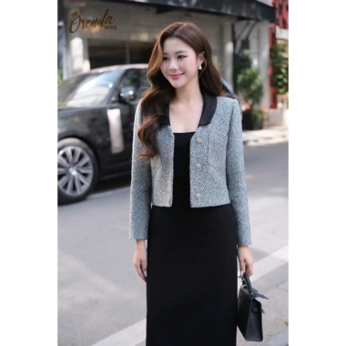 Orenda Moda Khoác Dạ Tweed Cao Cấp Đen - Giảm Giá, Chỉ 875.000₫