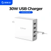 Orico DCW-4U Sạc Nhanh 30W 4 Cổng USB 5V2.4A - Du lịch iPhone, Samsung, Xiaomi