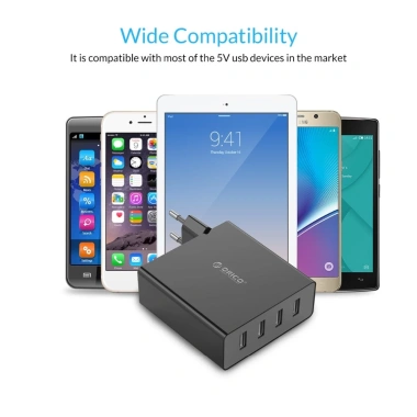 Orico DCW-4U Sạc Nhanh 30W 4 Cổng USB 5V2.4A - Du lịch iPhone, Samsung, Xiaomi