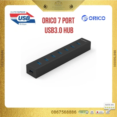 Orico HUB 7 Port USB 3.0 H7.013-U3-V1 - 7 Cổng Tốc Độ Cao, Chỉ 650.000₫