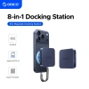 ORICO Hub 8 trong 1 HDMI 4K, RJ45, USB3.0, Đọc thẻ TF/SD, M.2 2.230 Trạm nối di động