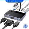 ORICO Hub USB C 7 trong 1 4K HDMI/VGA 100W PD USB‑A 5Gbps âm thanh 3.5mm MacBook Dell HP 341.000₫