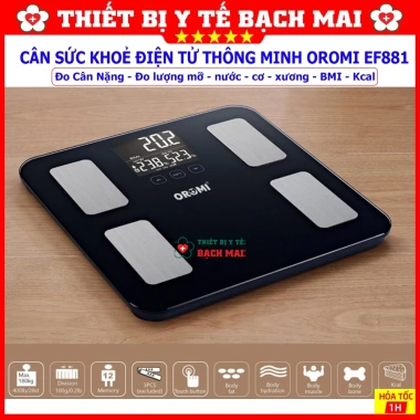 OROMI EF881 Cân sức khỏe điện tử đo mỡ, nước, cơ, xương, BMI, Kcal - Giá chỉ 453.000đ 5