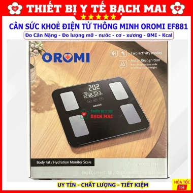 OROMI EF881 Cân sức khỏe điện tử đo mỡ, nước, cơ, xương, BMI, Kcal - Giá chỉ 453.000đ 6