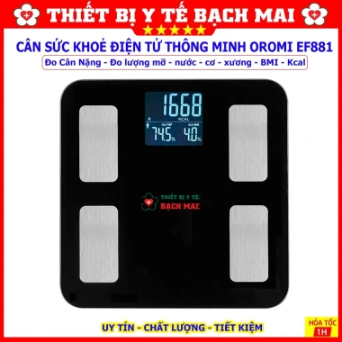 OROMI EF881 Cân sức khỏe điện tử đo mỡ, nước, cơ, xương, BMI, Kcal - Giá chỉ 453.000đ 9