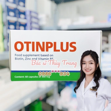 OTINPLUS Viên uống Biotin Kẽm B5 60 viên - Đẹp tóc, lành thương, giá 1.5 triệu