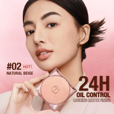 O.TWO.O Phấn phủ chống thấm nước, kiểm soát dầu 24h, lì che phủ cao, trôi không, phù hợp nam nữ 3