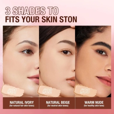 O.TWO.O Phấn phủ chống thấm nước, kiểm soát dầu 24h, lì che phủ cao, trôi không, phù hợp nam nữ 4