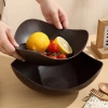 OUKEAI Đĩa Giả Hạt Gỗ Tam Giác Retro – Trưng Bày Trái Cây Khô, Đồ Ăn Nhẹ cho Phòng Khách, Phòng Ăn, Giá 38.500₫ 2