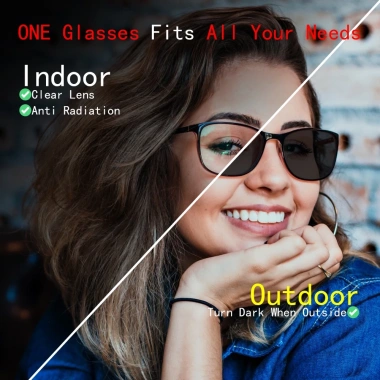 OUTLET VIENDO Kính Gọng Tròn Kim Loại - Chống UV, Đổi Màu Khi Nắng, Phù Hợp Nam Nữ 8