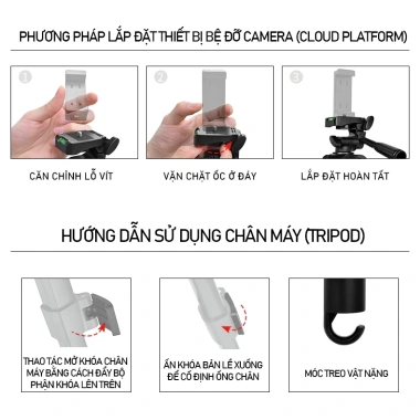 Outop Zomei Q111 Chân Quay 360 cho Điện Thoại 61‑182cm Giá Ưu Đãi 75.000 2 Outop Zomei Q111 Chân Quay 360 cho Điện Thoại 61‑182cm Giá Ưu Đãi 75.000 2