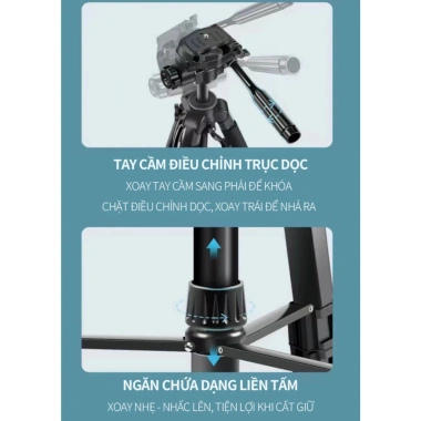 Outop Zomei Q111 Chân Quay 360 cho Điện Thoại 61‑182cm Giá Ưu Đãi 75.000