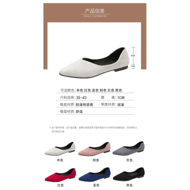 OVG4 Hàn Quốc Lớn Mũi Nhọn Bơm Nữ Da Lộn Giày Muỗng – Giá chỉ 285.816₫