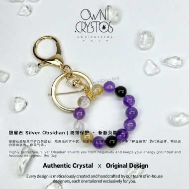 OwniCrystos Career Booster - Thạch anh tím, Obsidian, Vàng Rutilated, Túi pha lê, Móc khóa - 699.999đ 6