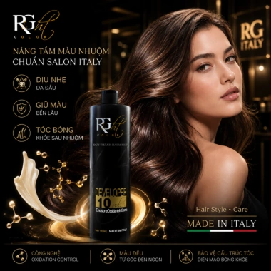 Oxy Trợ Nhuộm RG Right Color Developer 1.000ml: Êm Dịu, Dưỡng Sâu, Made in Italy, Giá chỉ 125.000₫ 2