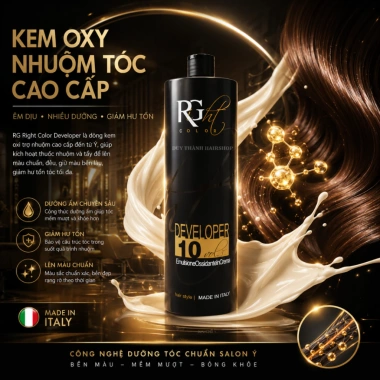 Oxy Trợ Nhuộm RG Right Color Developer 1.000ml: Êm Dịu, Dưỡng Sâu, Made in Italy, Giá chỉ 125.000₫ 5