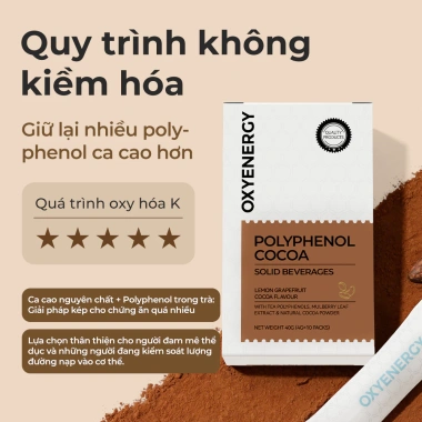 OXYENERGY Bột Cacao Polyphenol 4g*10 gói - Tăng trao đổi chất, Nguyên chất, 279.000₫ 2