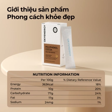 OXYENERGY Bột Cacao Polyphenol 4g*10 gói - Tăng trao đổi chất, Nguyên chất, 279.000₫ 8