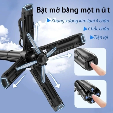 P15MINI Tripod Capgrip 3 in 1 Bluetooth sáng gậy tự sướng điện thoại 150k VND 3
