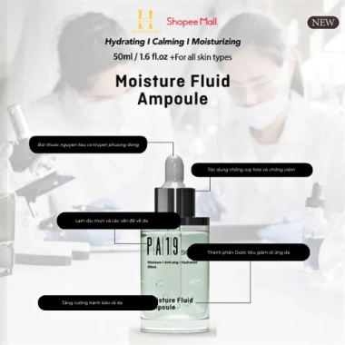 PA19 Moisture Fluid Ampoule 50ml – Tinh Chất Phục Hồi Da Dưỡng ẩm, Giá Tết 1,190,000₫