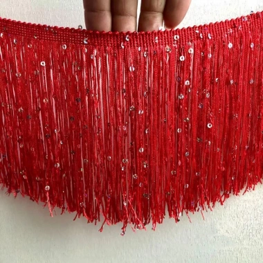 Paillette 1 Yard Tua Rua - Viền Rộng Ren, Đầm Latin Trang Trí YM 64,800 VND 4