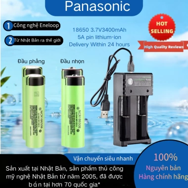Panasonic 18.650 3.400mAh 3.6V Pin sạc Li-ion chính hãng, Nhật Bản, Giá 160.000₫