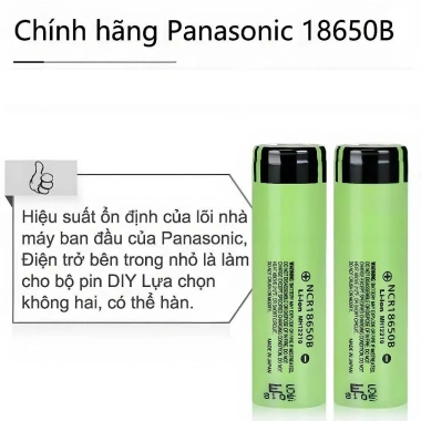 Panasonic 18.650 3.400mAh 3.6V Pin sạc Li-ion chính hãng, Nhật Bản, Giá 160.000₫
